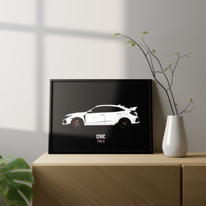 Honda Civic Type R - Sports Car Framed Poster Print