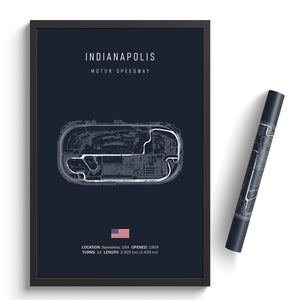 Indianapolis Motor Speedway Road Course - Racetrack Print