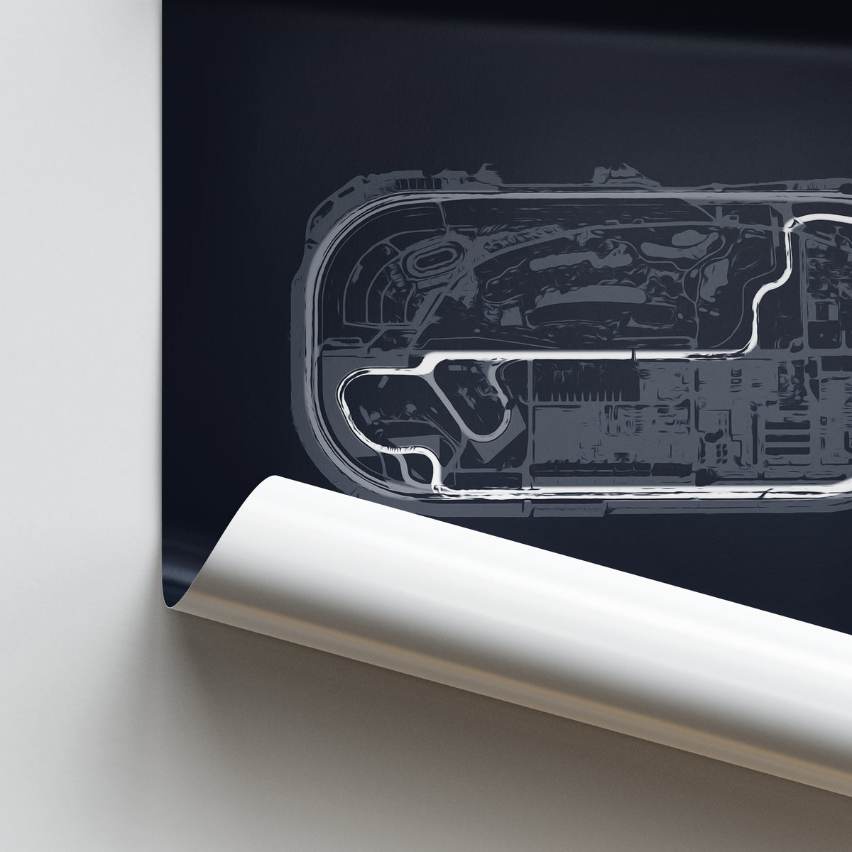 Indianapolis Motor Speedway Road Course - Racetrack Print – Illustrated ...