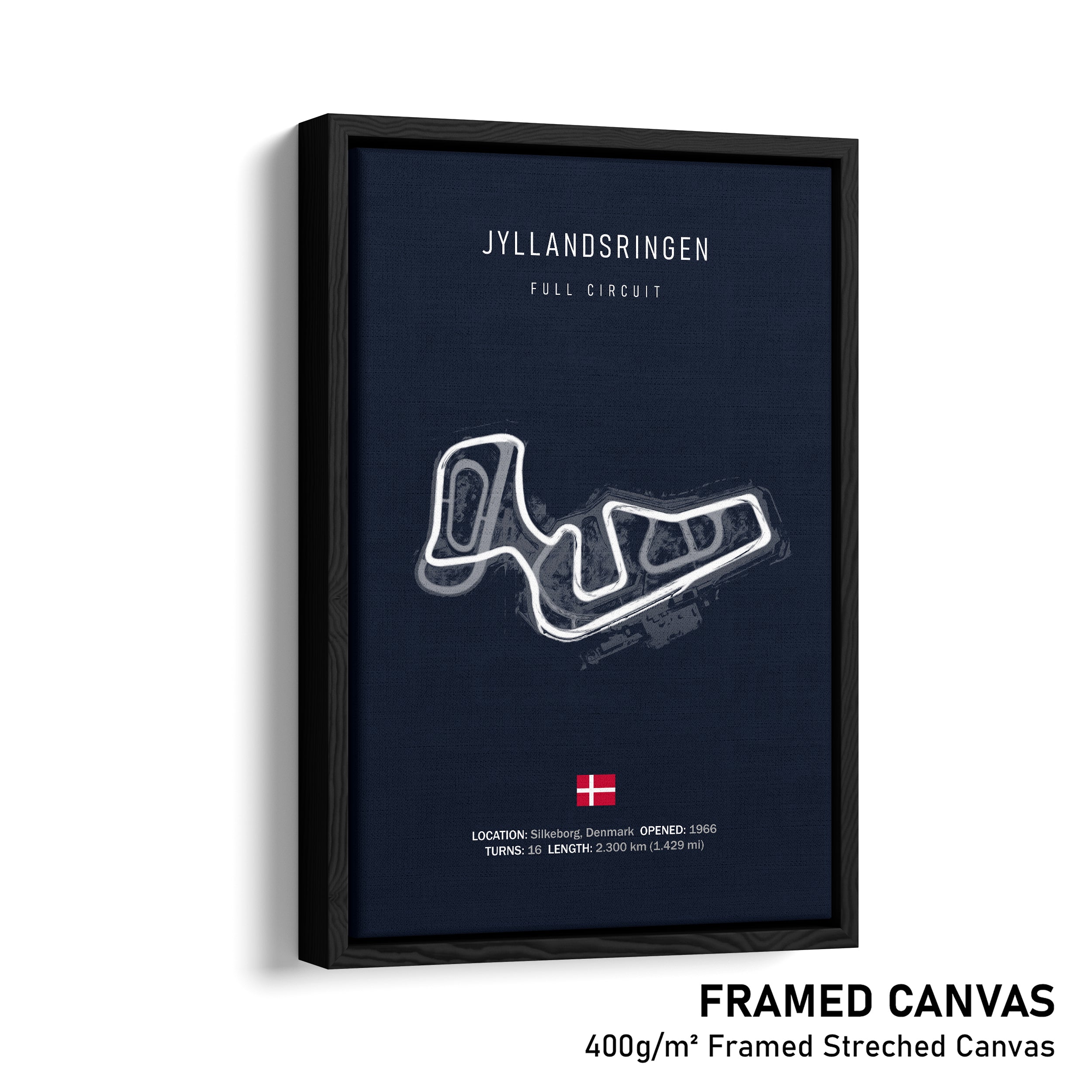 Jyllandsringen - Racetrack Framed Canvas Print