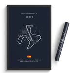 Load image into Gallery viewer, Circuito de Jerez (Grand Prix Circuit) - Racetrack Print
