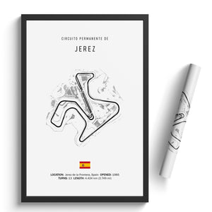 Circuito de Jerez (Motorcycle Circuit) - Racetrack Print