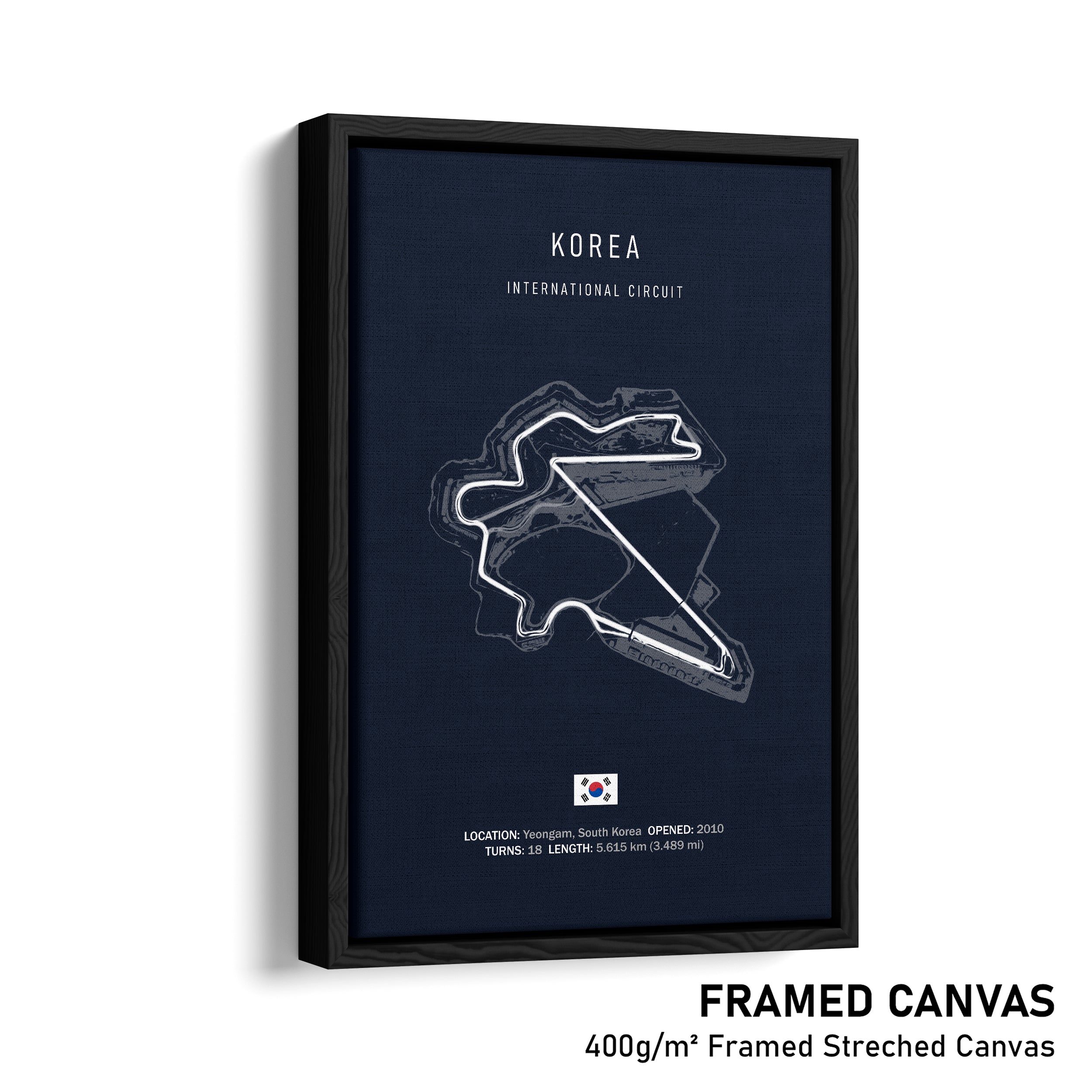 Korean Racing Graphics Korea International Circuit - Racetrack Print – Illustrated Tracks