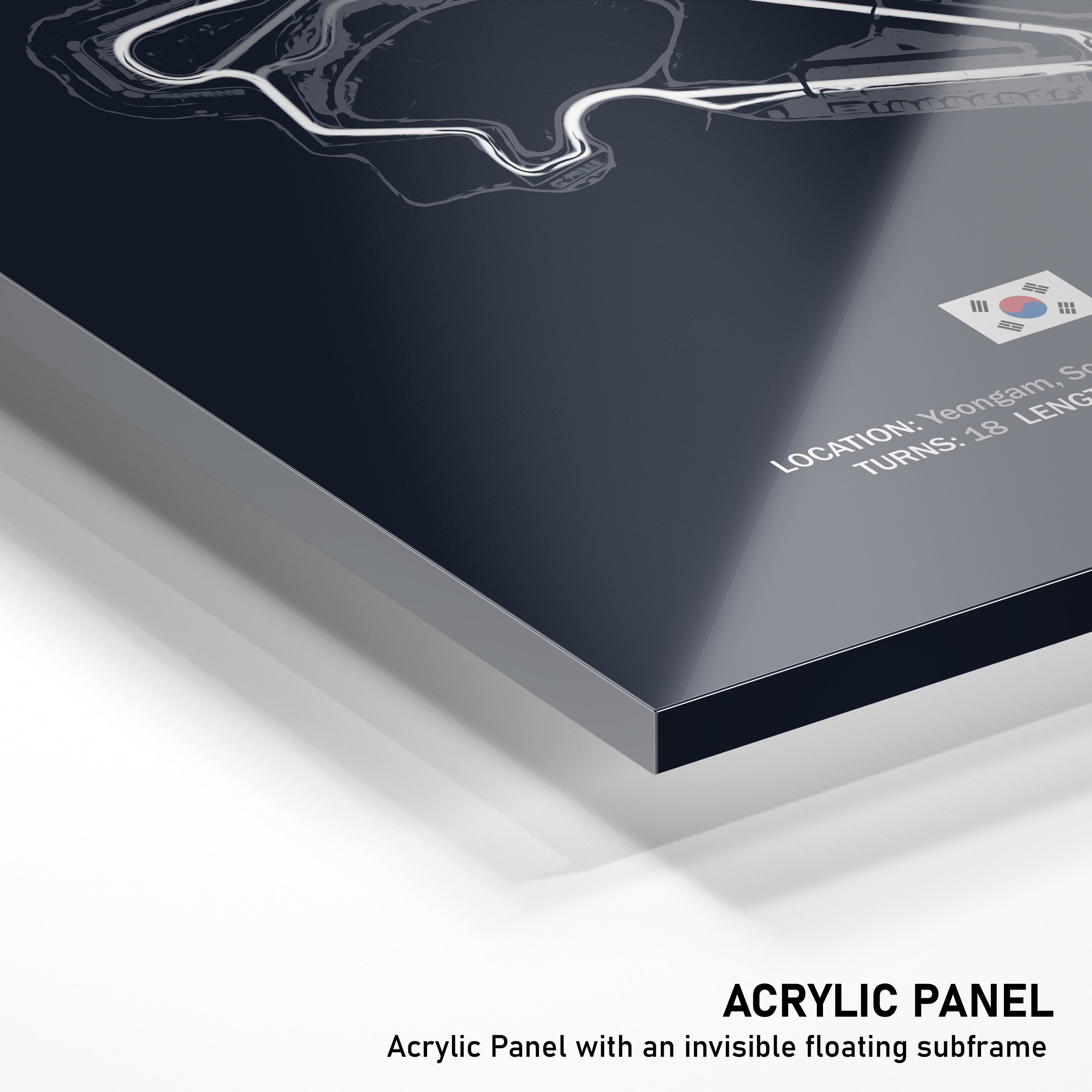 Korean Racing Graphics Korea International Circuit - Racetrack Print – Illustrated Tracks