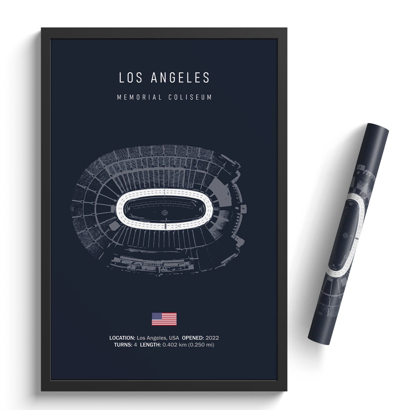 Los Angeles Memorial Coliseum - Racetrack Print