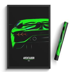Lamborghini Aventador SVJ - Sports Car Print