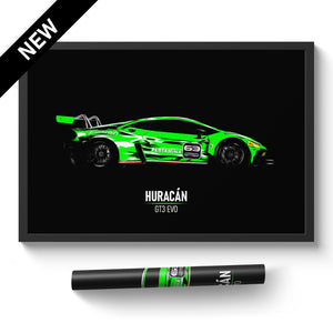 Lamborghini Huracan GT3 EVO - Race Car Poster Print