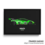 Load image into Gallery viewer, Lamborghini Huracan GT3 EVO - Race Car Framed Canvas Print
