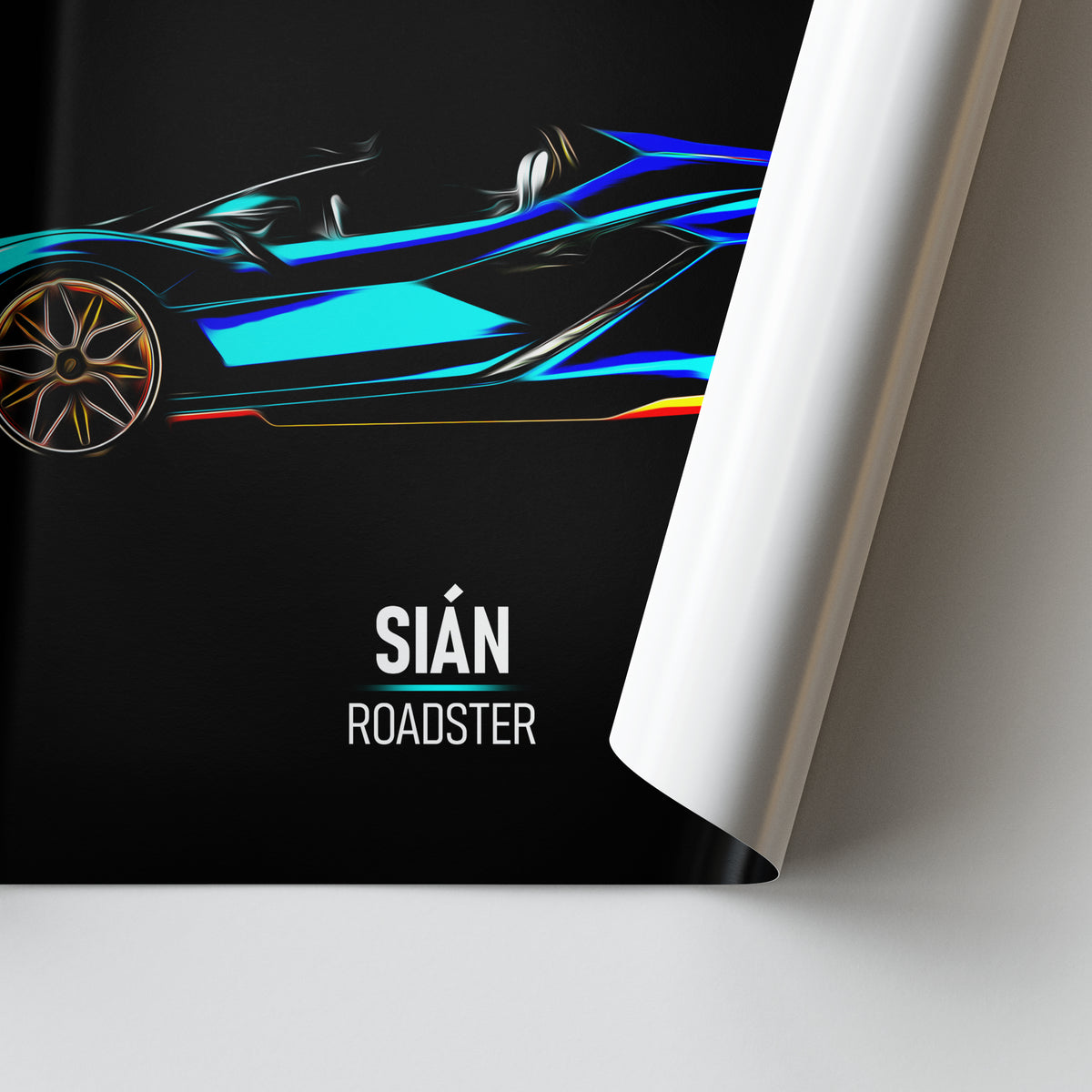 Lamborghini Sián Roadster - Sports Car Print – Illustrated Tracks
