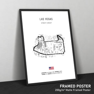 Las Vegas Street Circuit - Racetrack Print