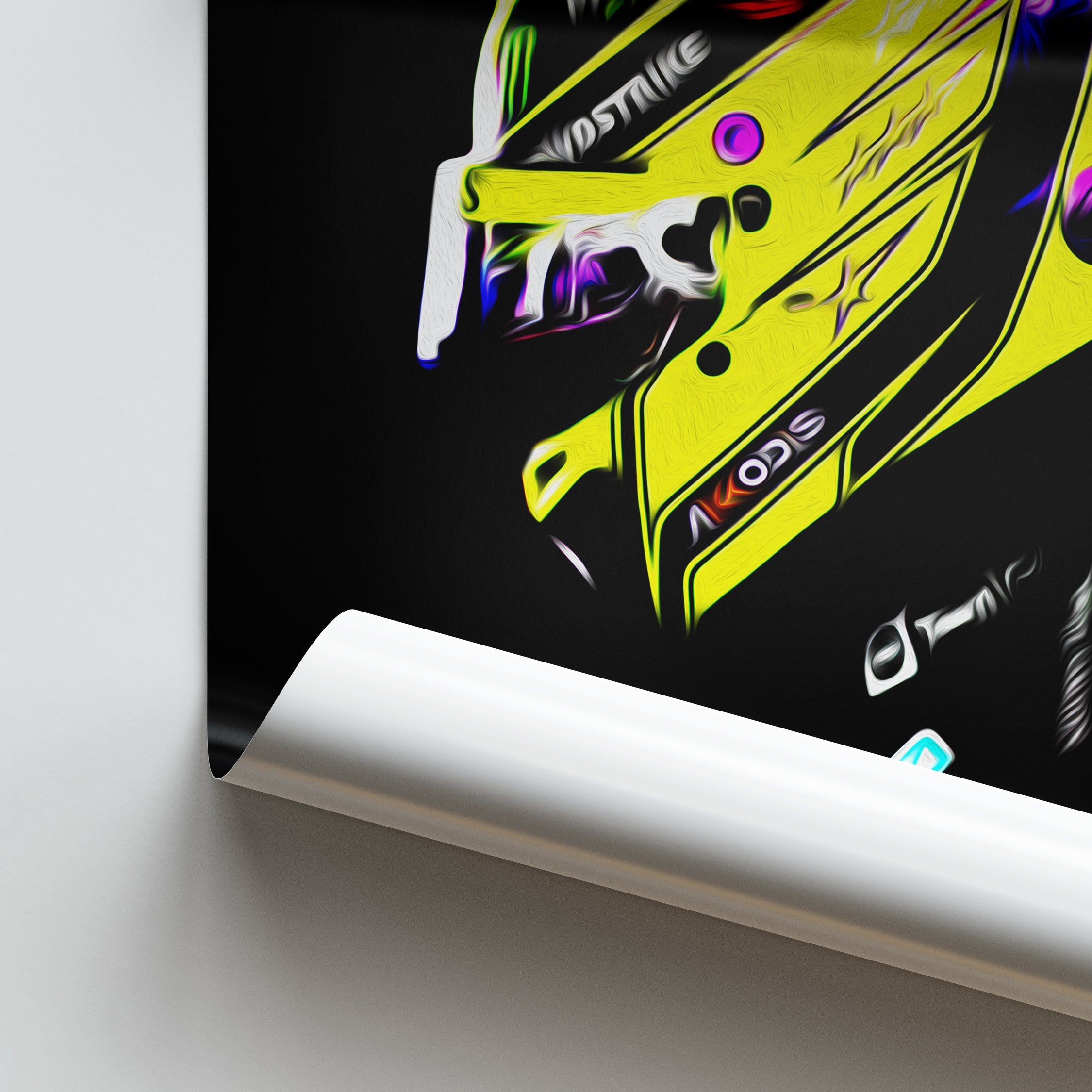 Lewis Hamilton Mercedes 2022 - R. Barbour Art - Impressão FineArt