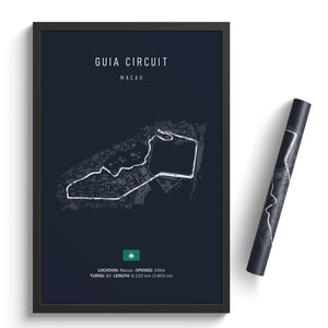 Guia Circuit Macau - Racetrack Print