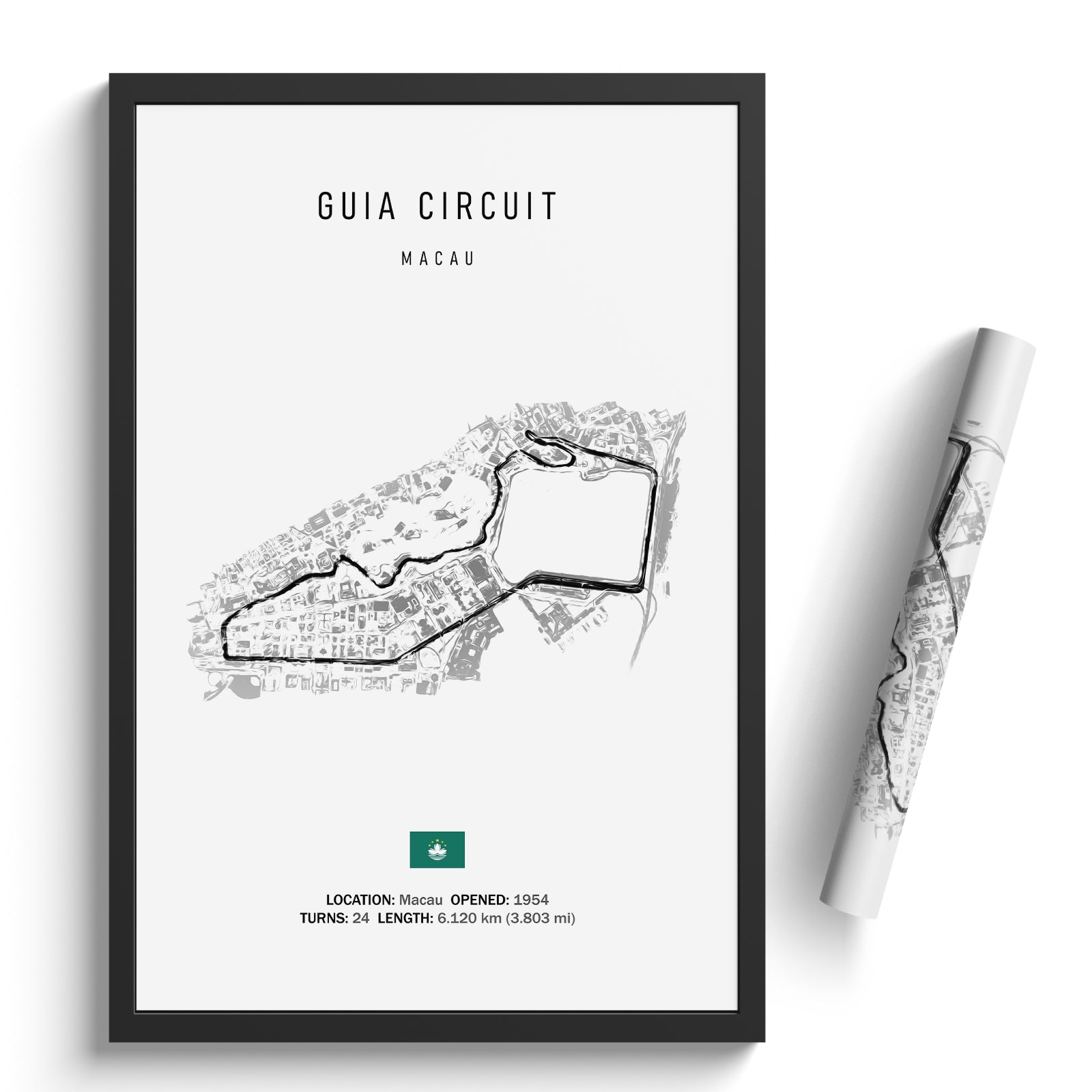 Guia Circuit Macau - Racetrack Print
