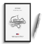 Load image into Gallery viewer, Sepang International Circuit - Racetrack Print
