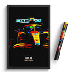 Load image into Gallery viewer, McLaren MCL36, Lando Norris - Formula 1 Poster Print
