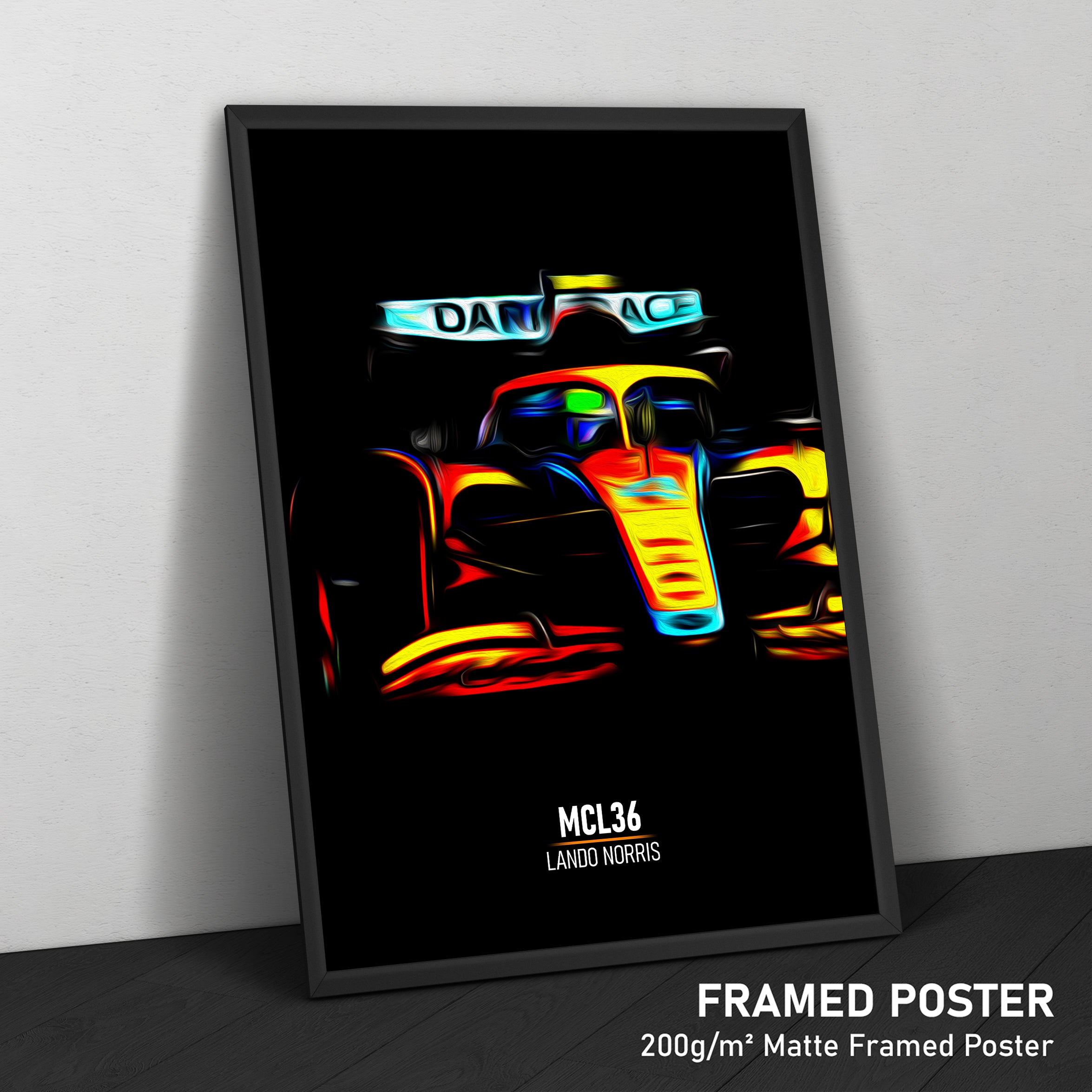 McLaren MCL36, Lando Norris - Formula 1 Framed Poster Print