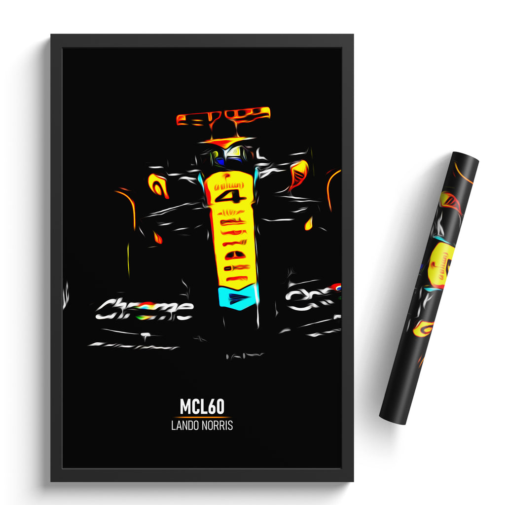 McLaren MCL60, Lando Norris - Formula 1 Poster Print
