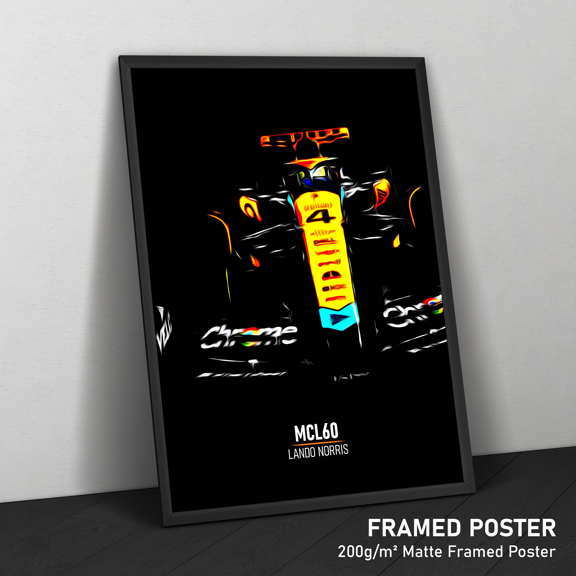 McLaren MCL60, Lando Norris - Formula 1 Framed Poster Print