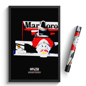 McLaren MP4/5B, Gerhard Berger 1990 - Formula 1 Print