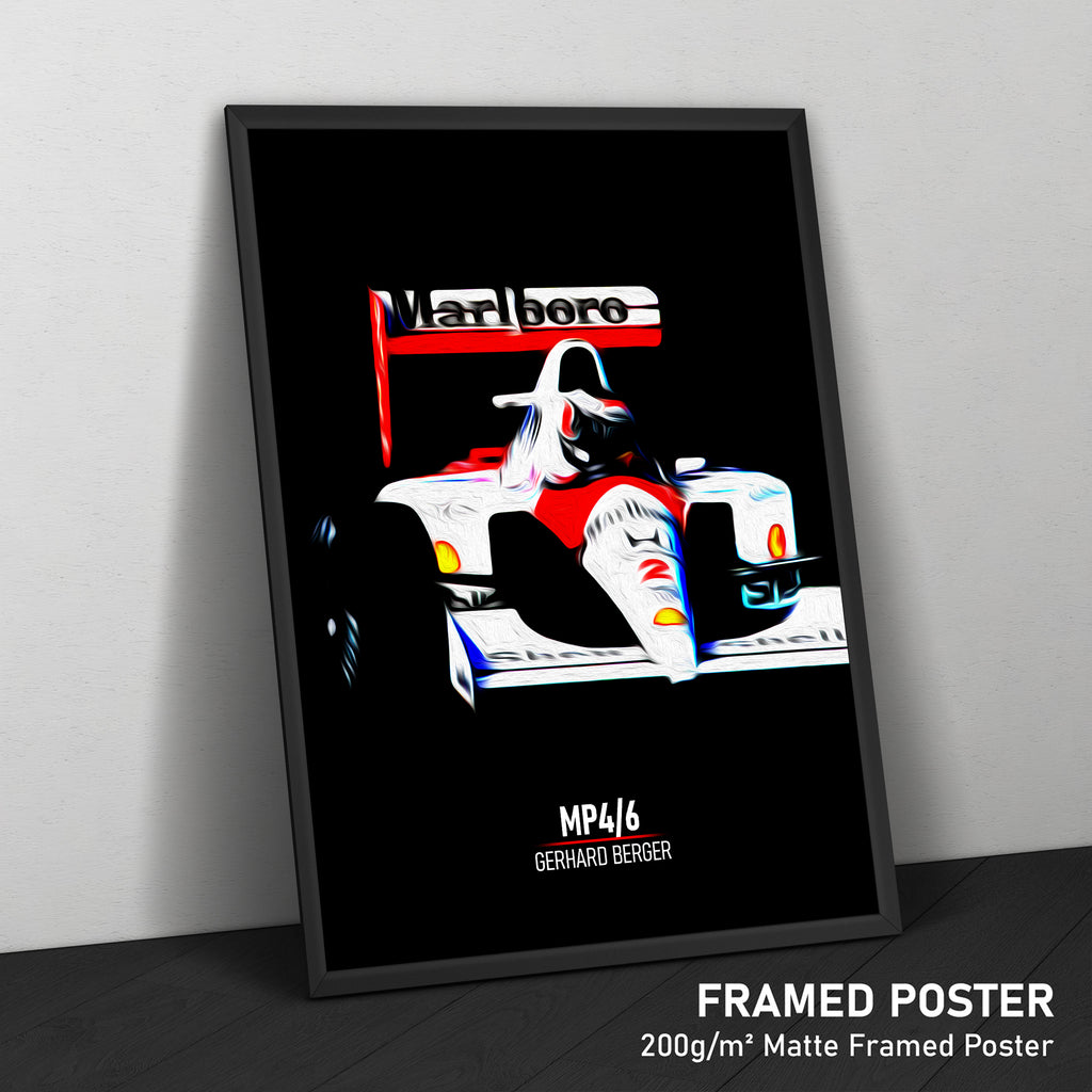 Poster Original McLaren F1 1991 - Senna & Berger - Formule 1 Années 90