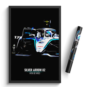Mercedes-EQ Silver Arrow 02, Nyck de Vries 2021 - Formula E Print