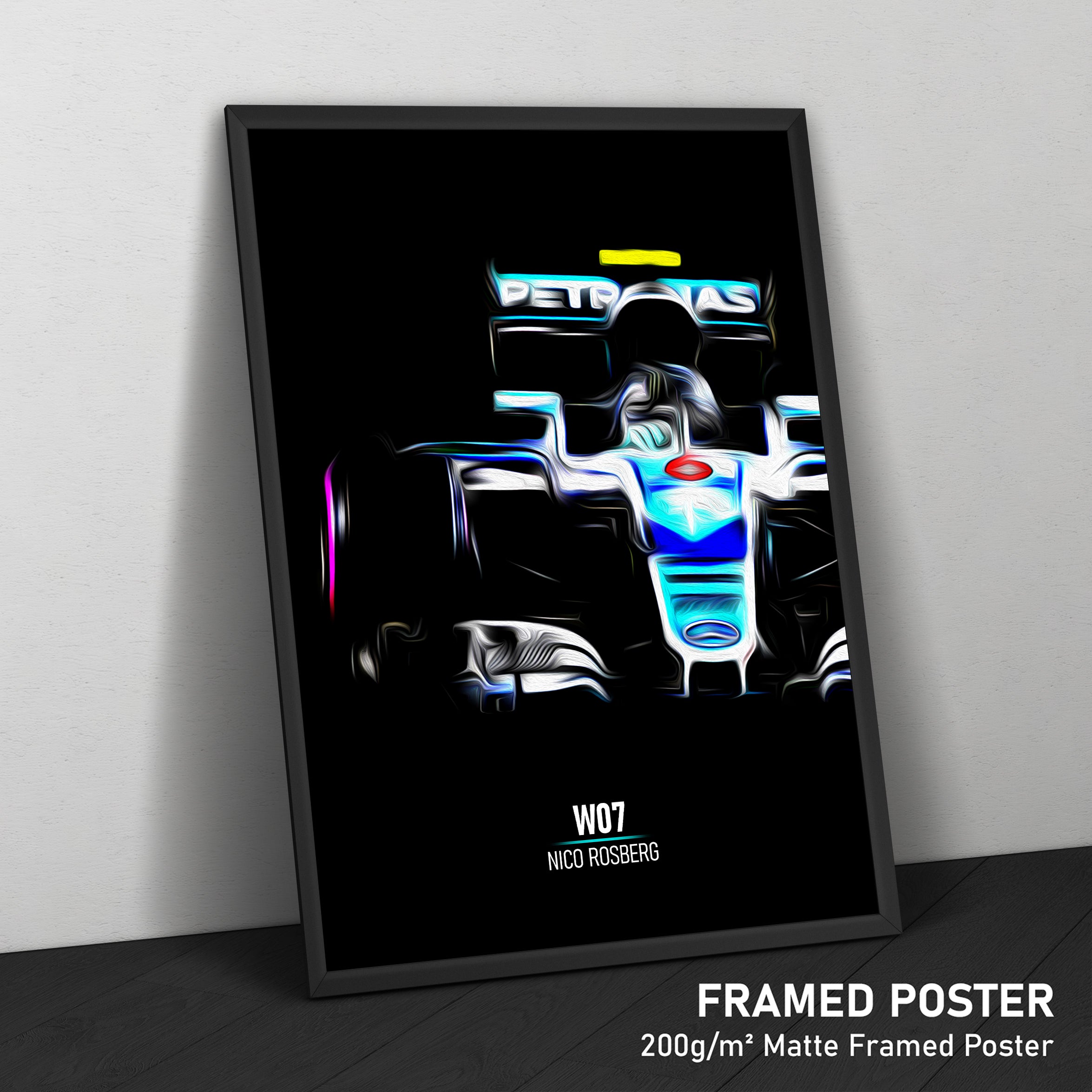 Mercedes W07, Nico Rosberg 2016 - Formula 1 Print