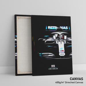Mercedes W10, Lewis Hamilton 2019 - Formula 1 Print