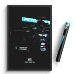 Load image into Gallery viewer, Mercedes W11, Lewis Hamilton - Formula 1 Poster Print
