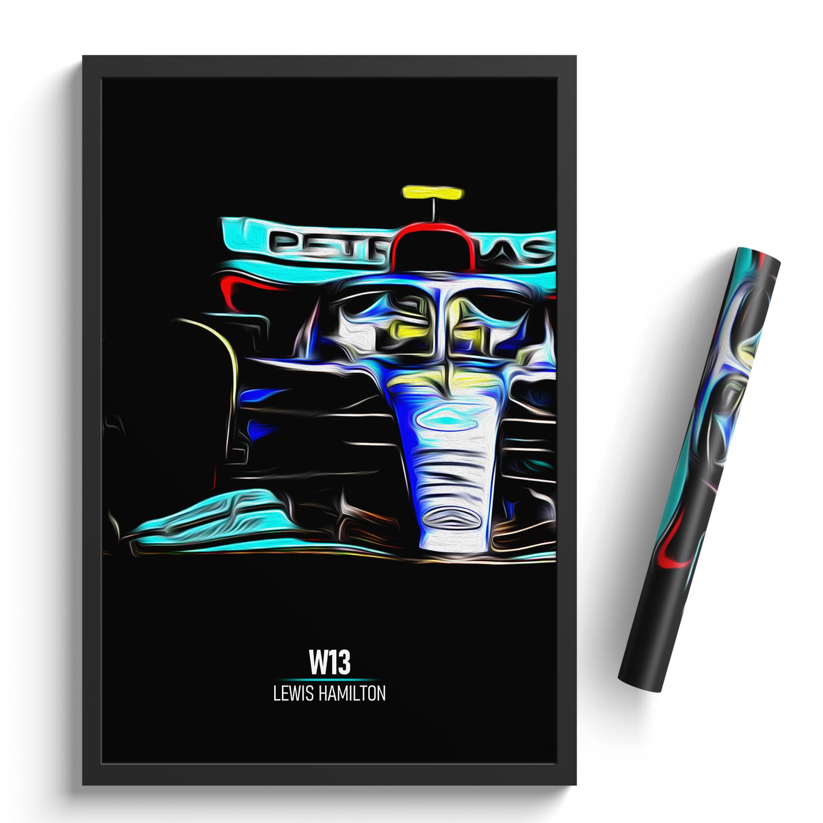 Mercedes W13, Lewis Hamilton - Formula 1 Poster Print