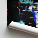 Load image into Gallery viewer, Mercedes W13, Lewis Hamilton - Formula 1 Poster Print
