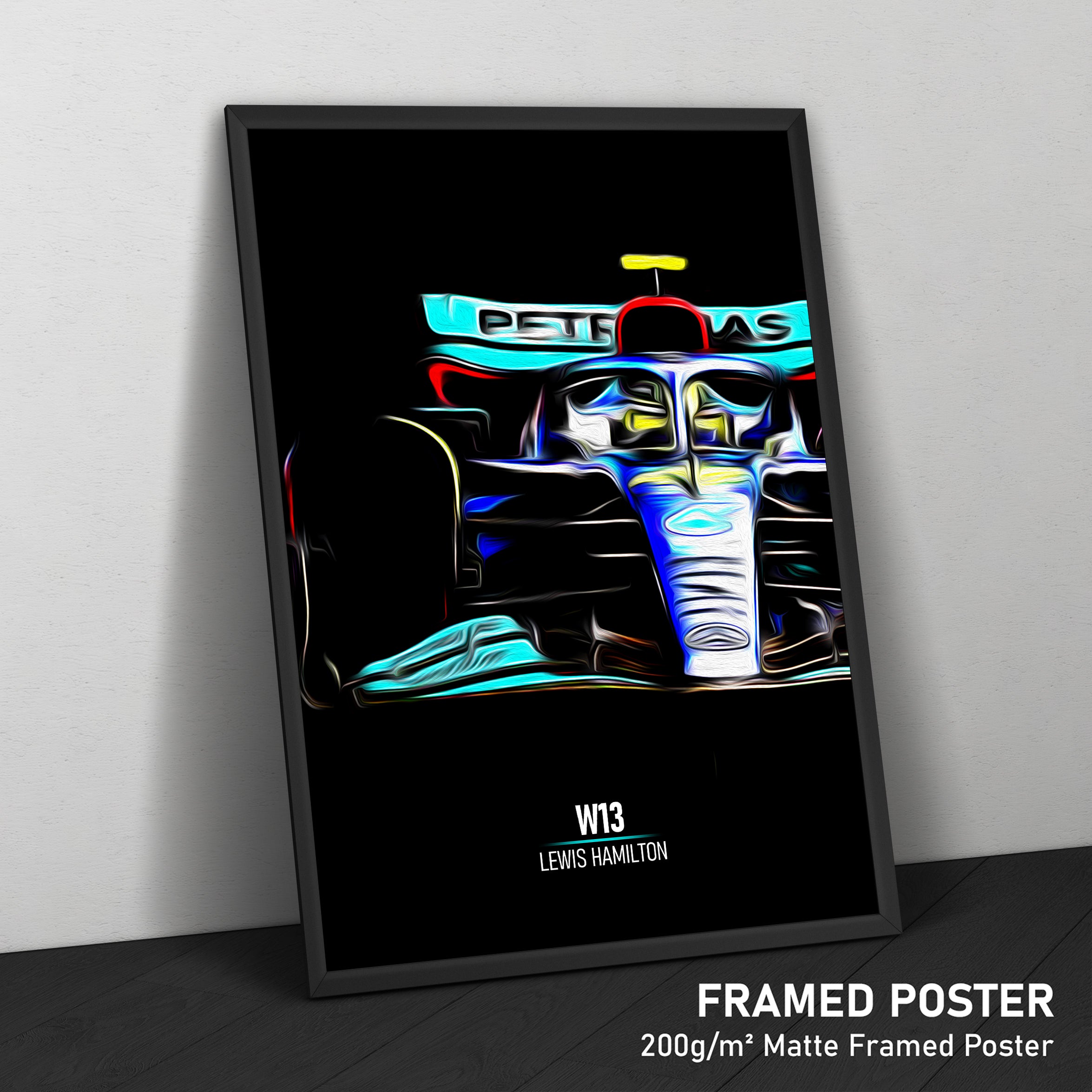 Mercedes W13, Lewis Hamilton - Formula 1 Framed Poster Print
