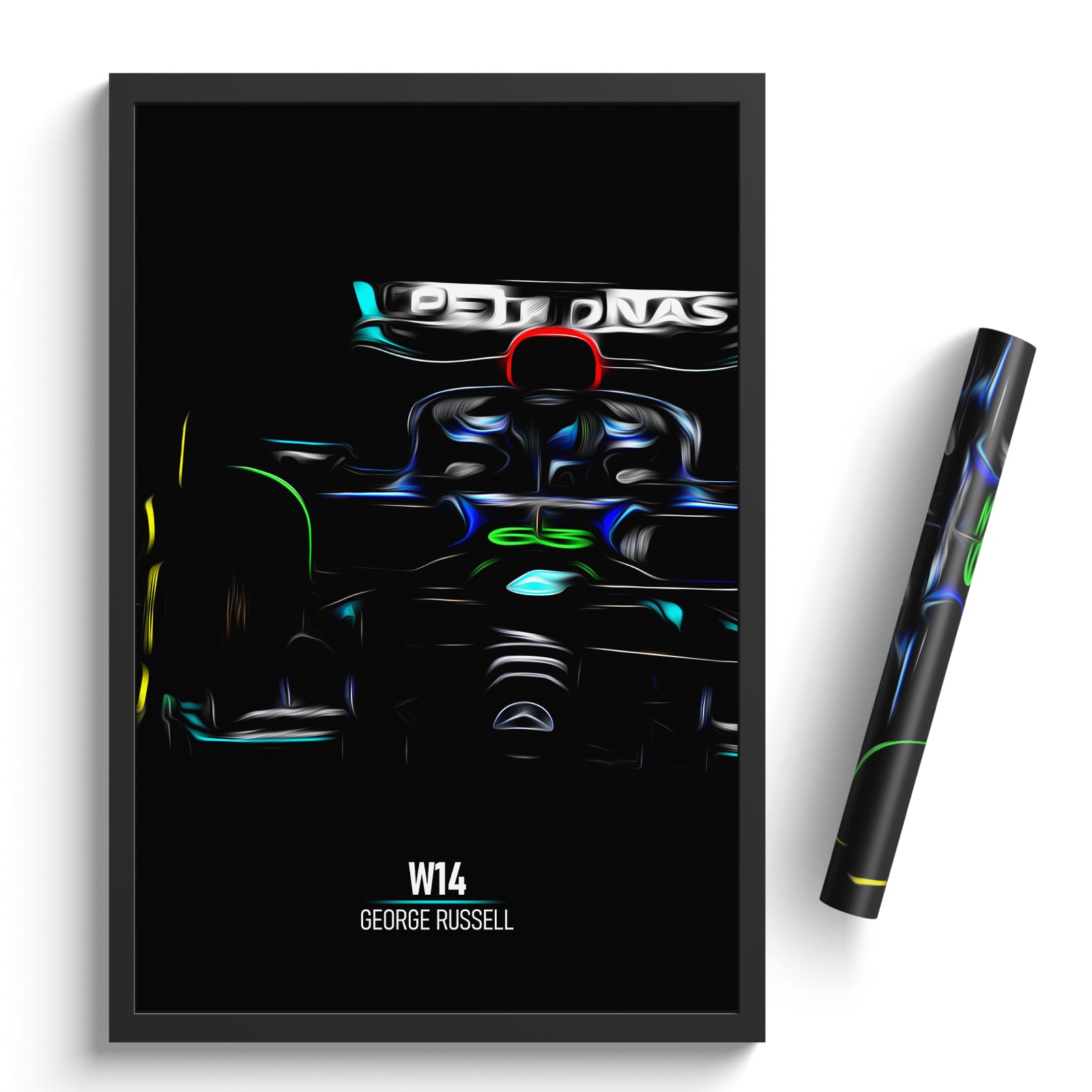 Mercedes W14, George Russell - Formula 1 Poster Print