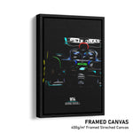 Load image into Gallery viewer, Mercedes W14, George Russell - Formula 1 Framed Canvas Print
