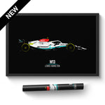 Load image into Gallery viewer, Mercedes W13, Lewis Hamilton 2022 - Formula 1 Print
