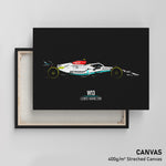 Load image into Gallery viewer, Mercedes W13, Lewis Hamilton 2022 - Formula 1 Print
