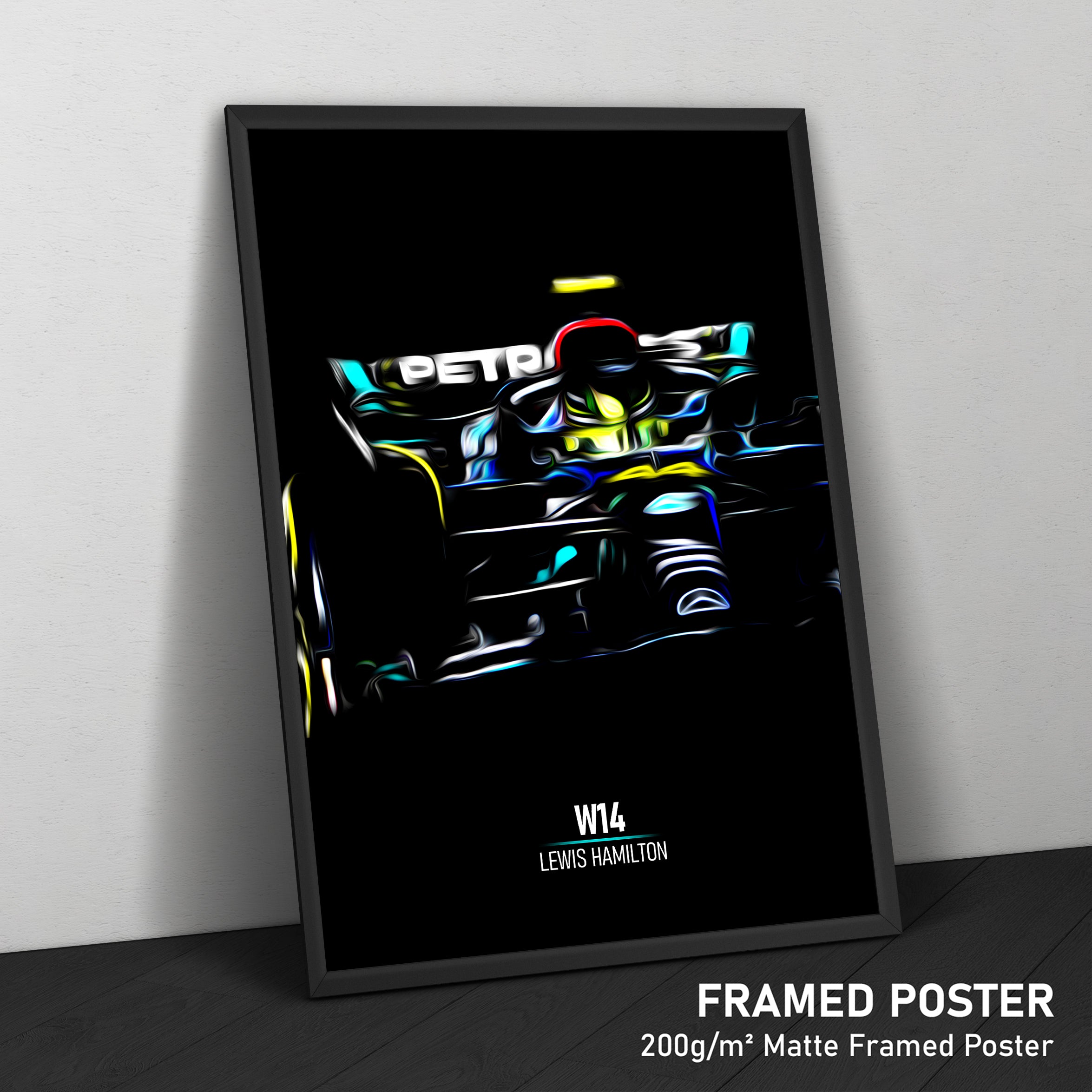 Mercedes W14, Lewis Hamilton - Formula 1 Framed Poster Print