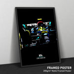 Load image into Gallery viewer, Mercedes W14, Lewis Hamilton - Formula 1 Framed Poster Print
