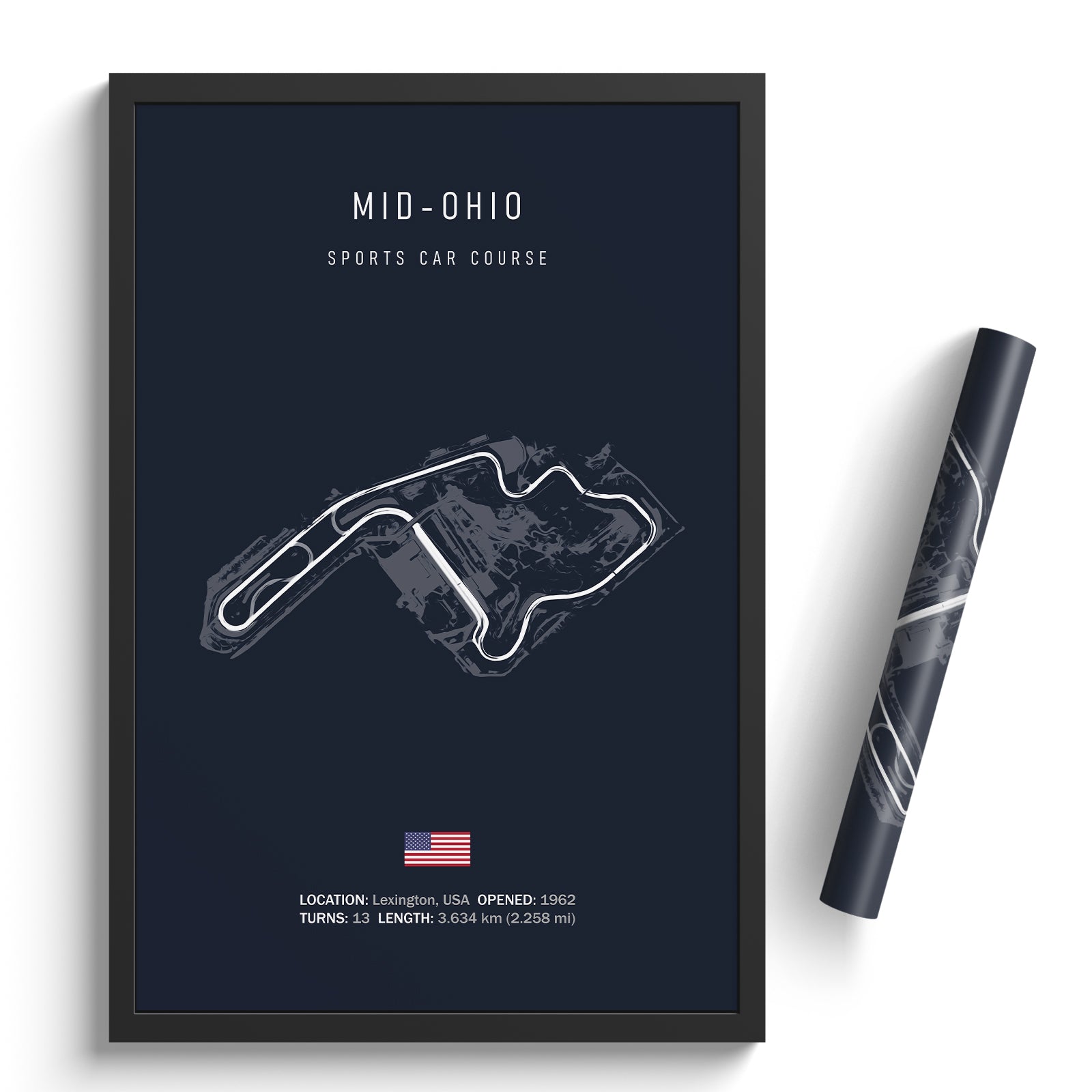 Mid-Ohio Sports Car Course - Racetrack Print