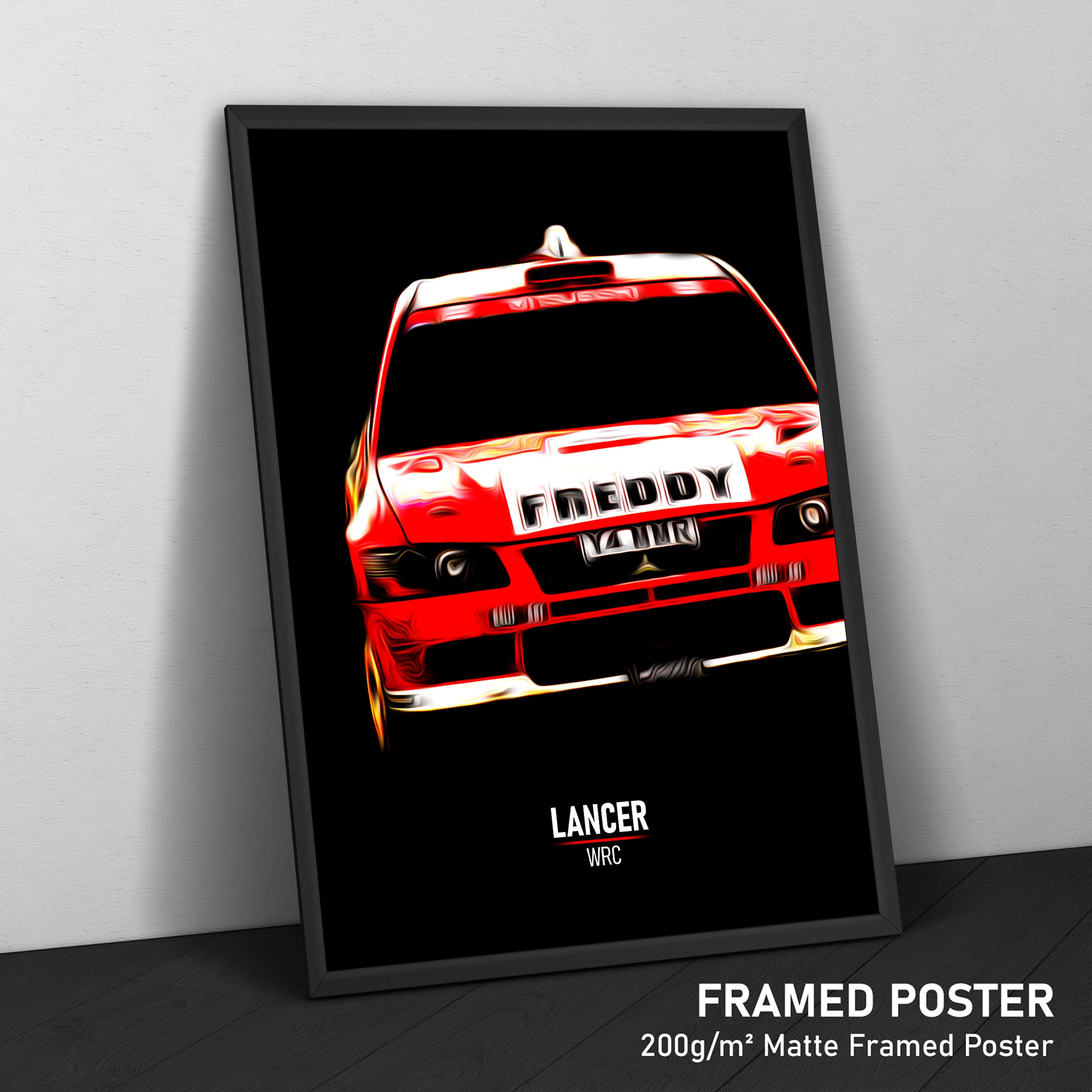 Lancer Rally Poster Mitsubishi Lancer WRC - Rally Print – Illustrated Tracks