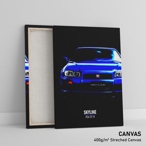 Nissan Skyline R34 GT-R - Sports Car Canvas Print