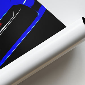 Nissan GT-R R35 - Sports Car Poster Print Close Up