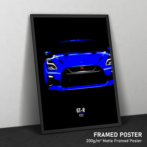 Nissan GT-R R35 - Sports Car Framed Poster Print