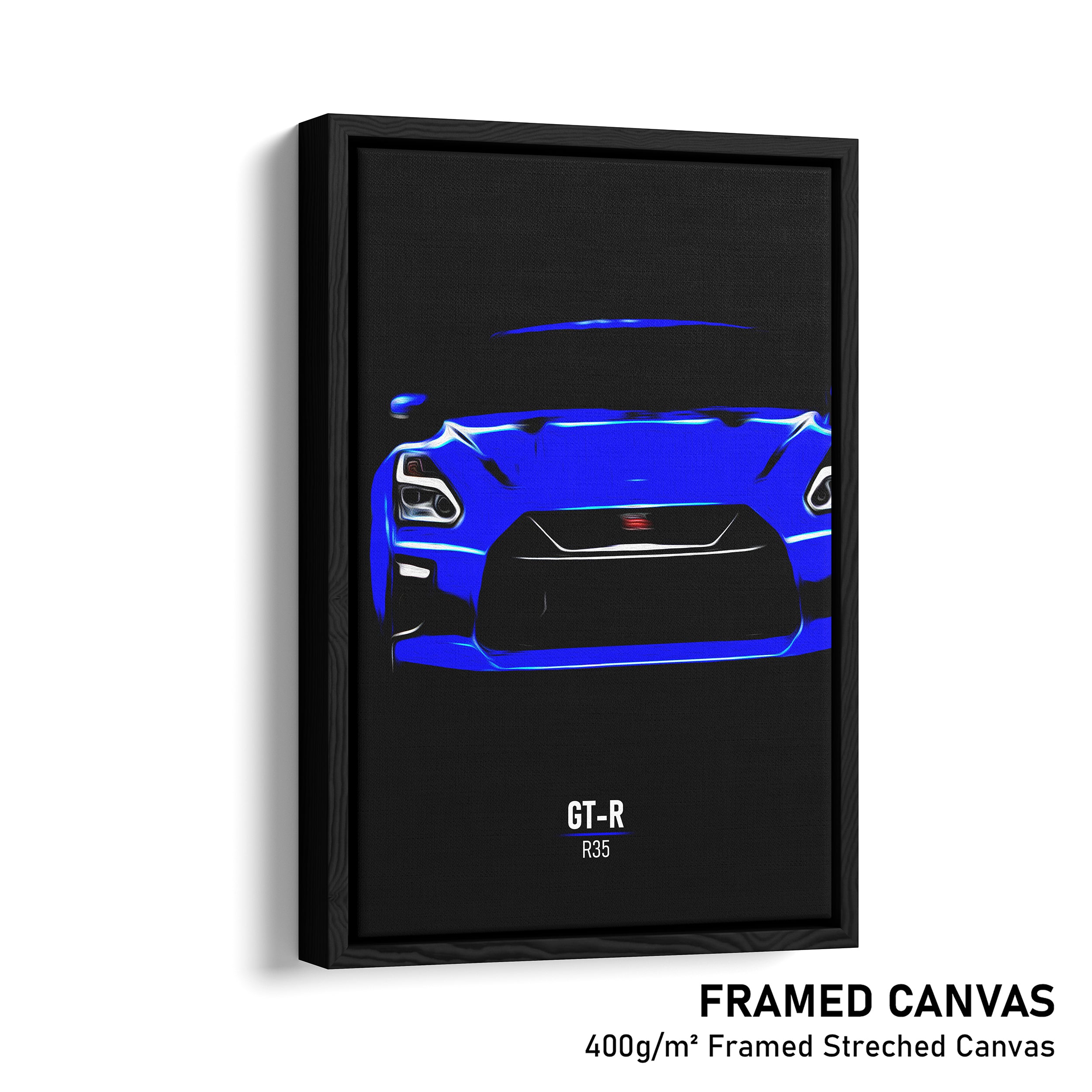 Nissan GT-R R35 - Sports Car Framed Canvas Print