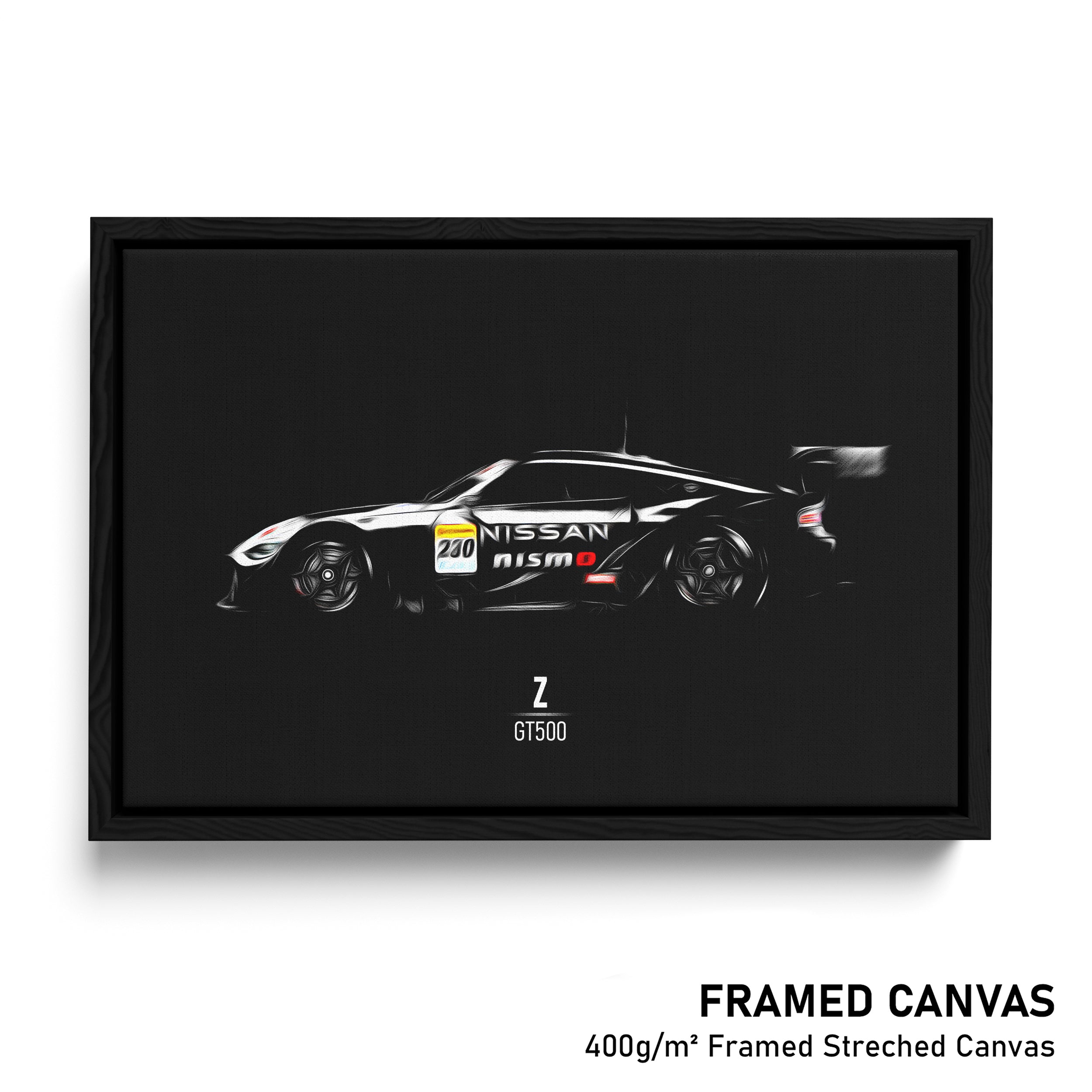Nissan Z GT500 - Race Car Framed Canvas Print