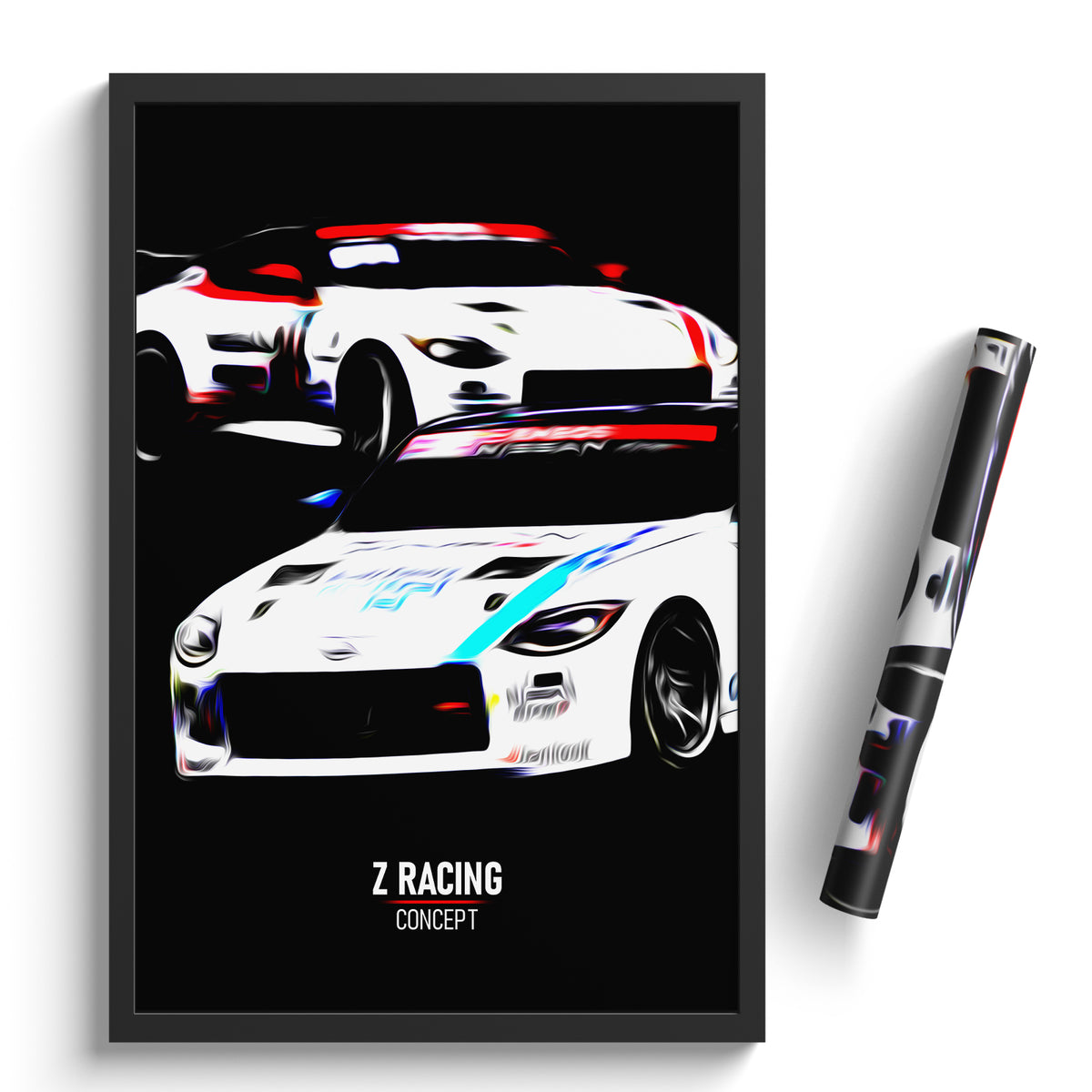 Nissan Z Racing Prototype - Race Car Print – Illustrated Tracks