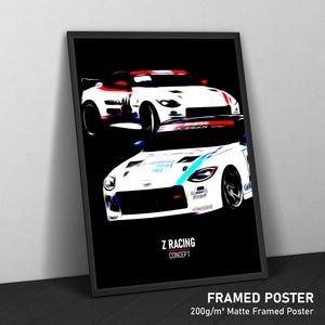 Nissan Z Racing Concept - Race Car Framed Poster Print
