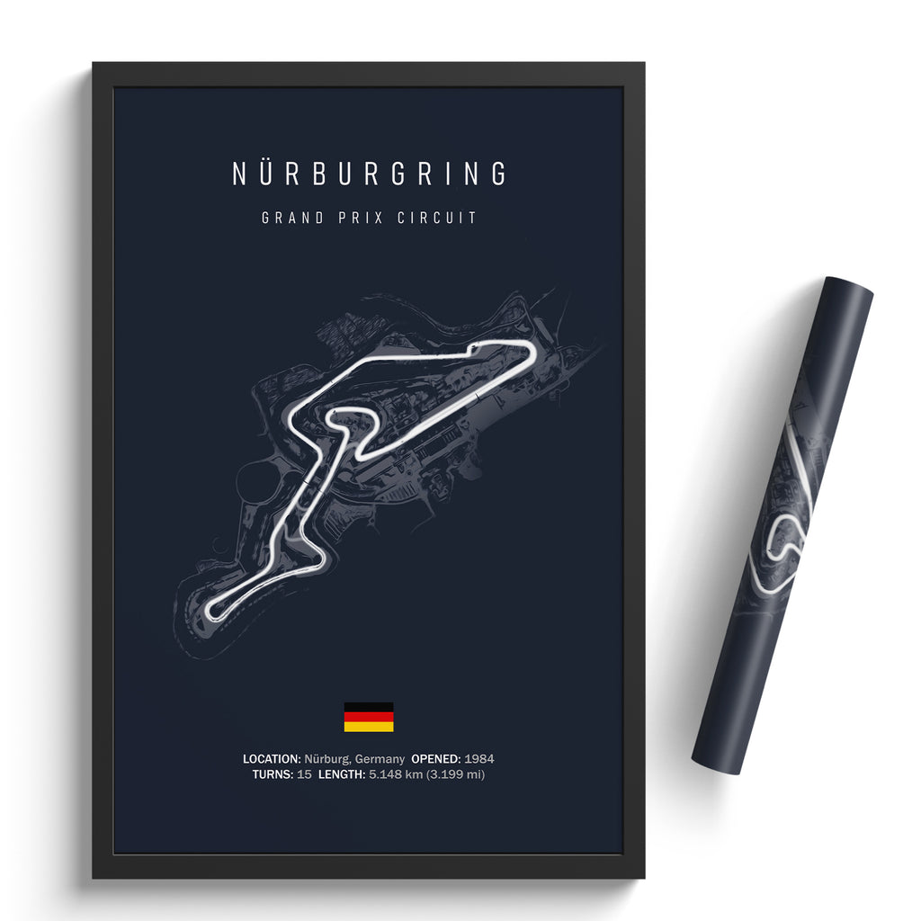 Nürburgring Grand Prix Circuit - Racetrack Poster Print