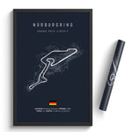 Load image into Gallery viewer, Nürburgring Grand Prix Circuit - Racetrack Poster Print
