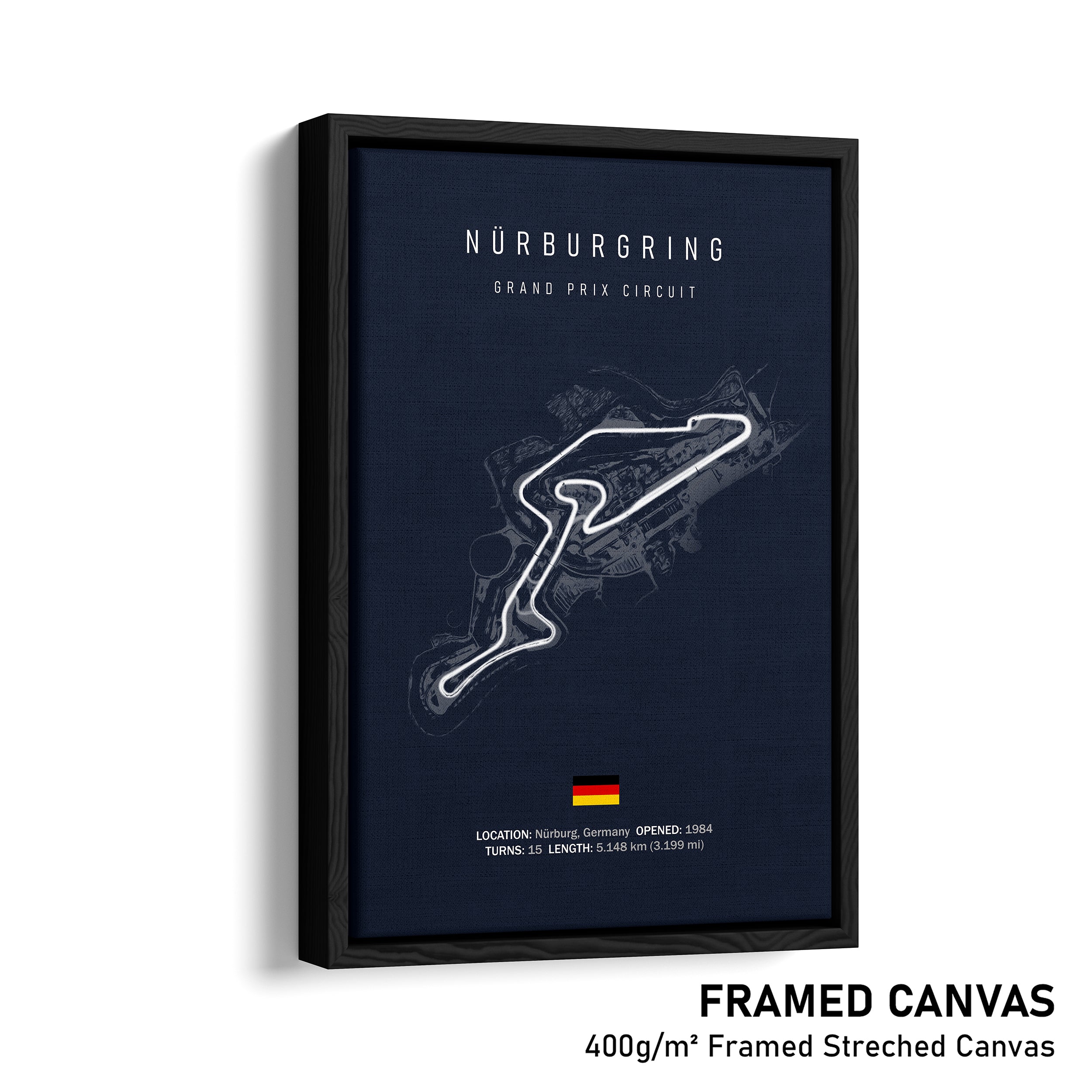 Nürburgring Grand Prix Circuit - Racetrack Framed Canvas Print