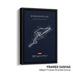 Load image into Gallery viewer, Nürburgring Grand Prix Circuit - Racetrack Framed Canvas Print
